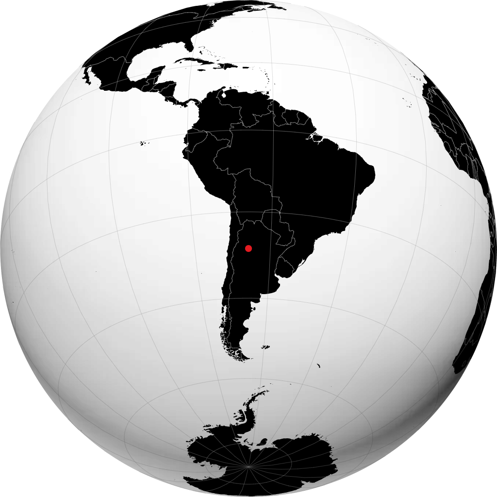 San Fernando del Valle de Catamarca on the globe