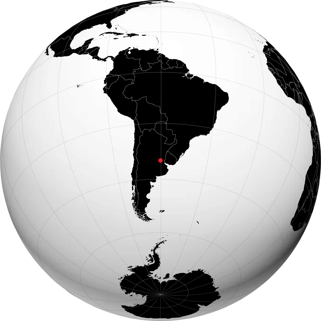 San Nicolás de los Arroyos on the globe