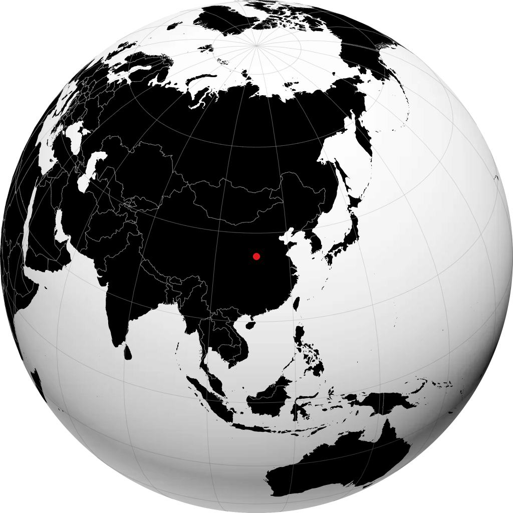 Sanmenxia on the globe