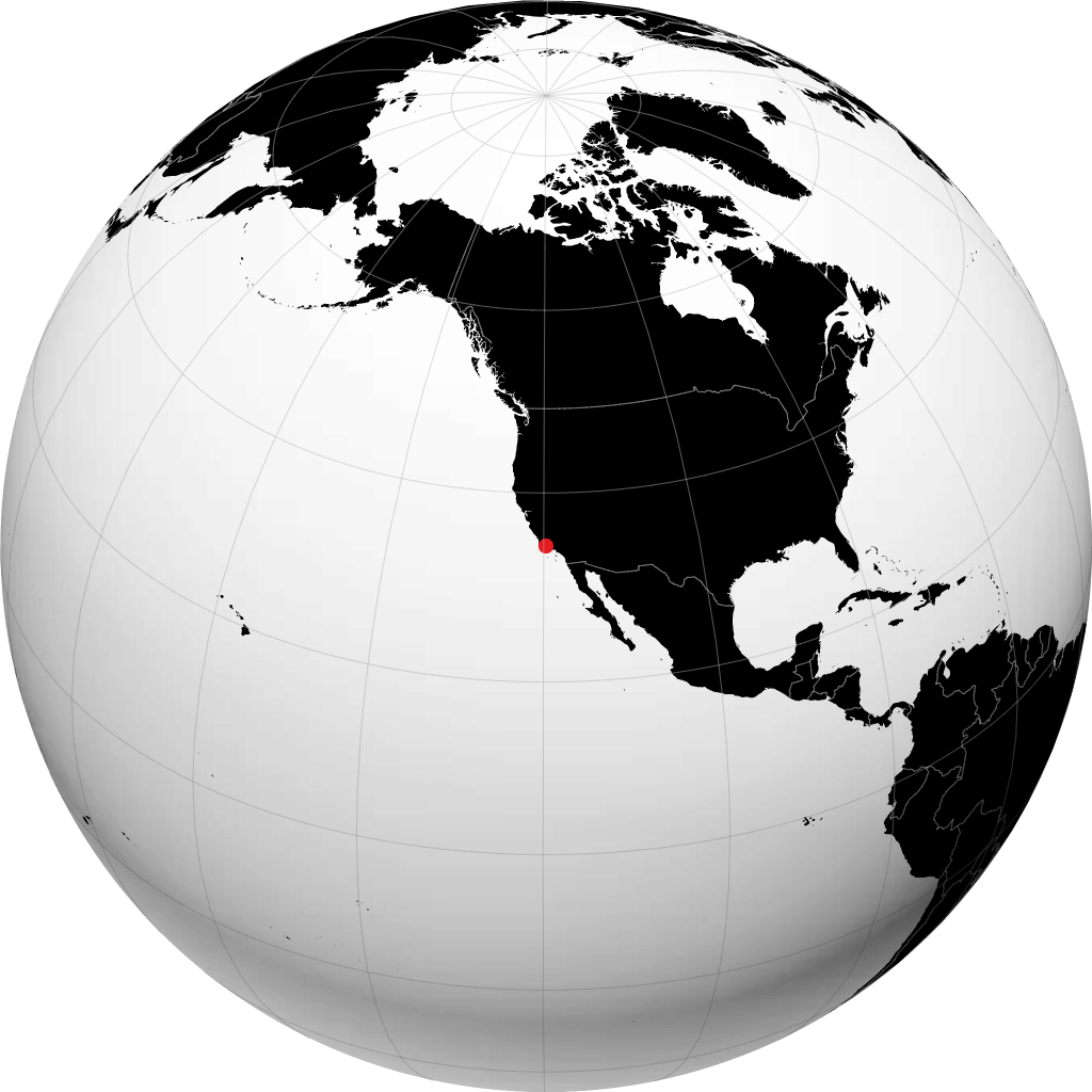 Santa Barbara on the globe