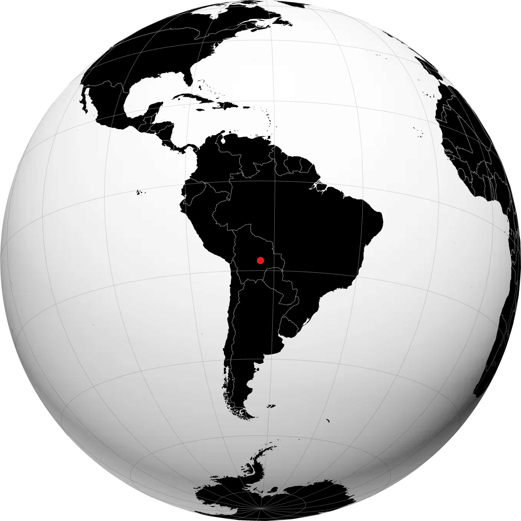 Santa Cruz de la Sierra on the globe