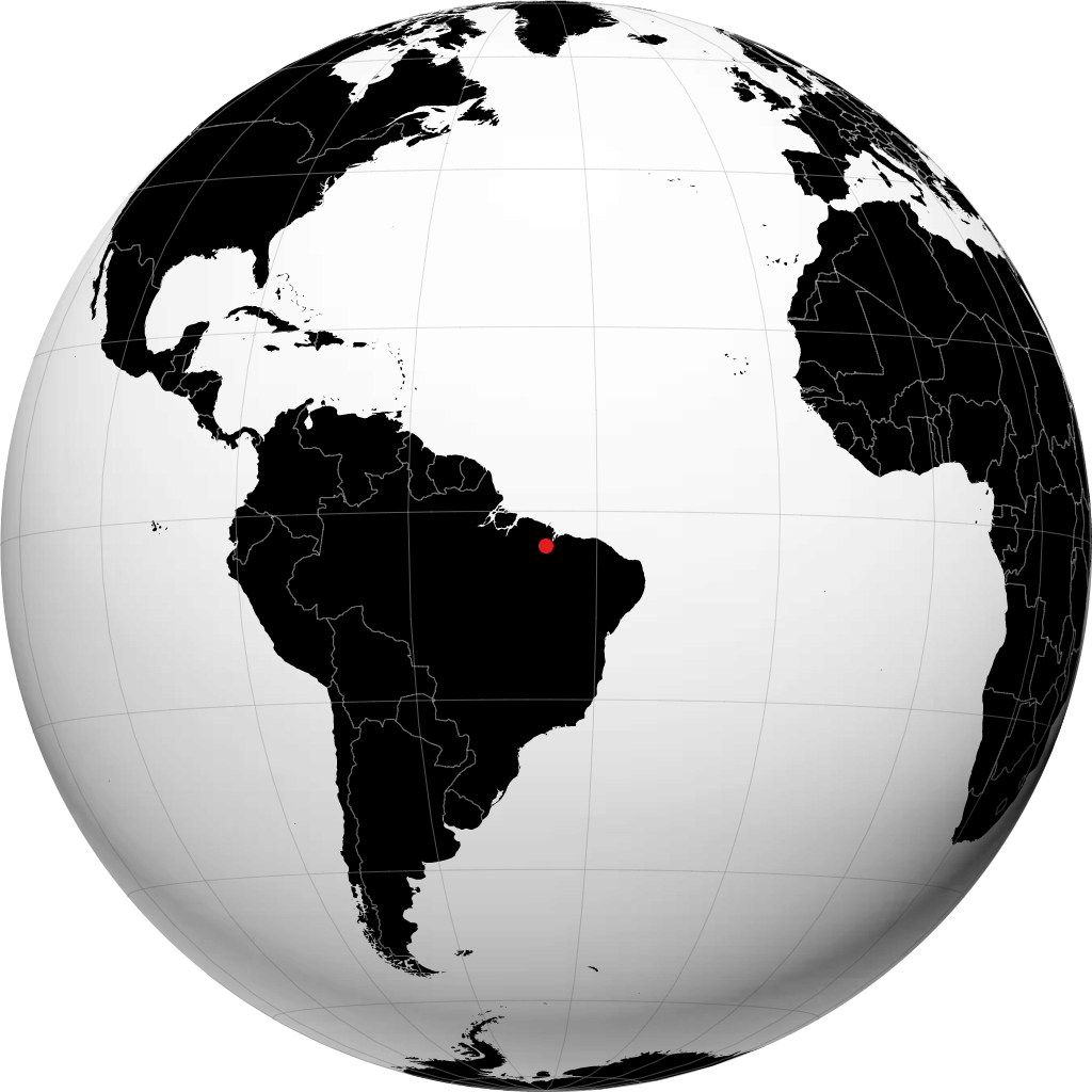 Santa Ines on the globe