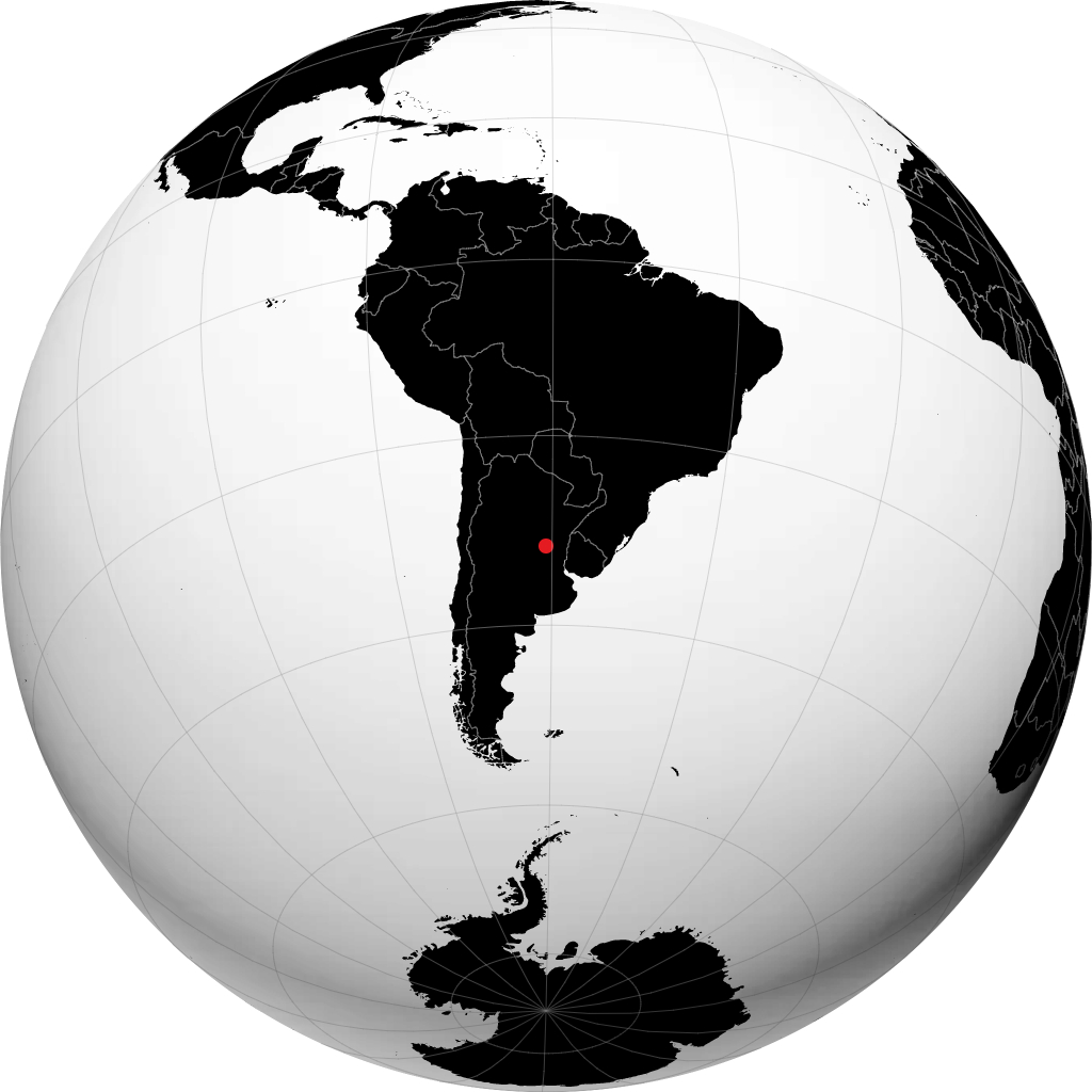 Santo Tome on the globe