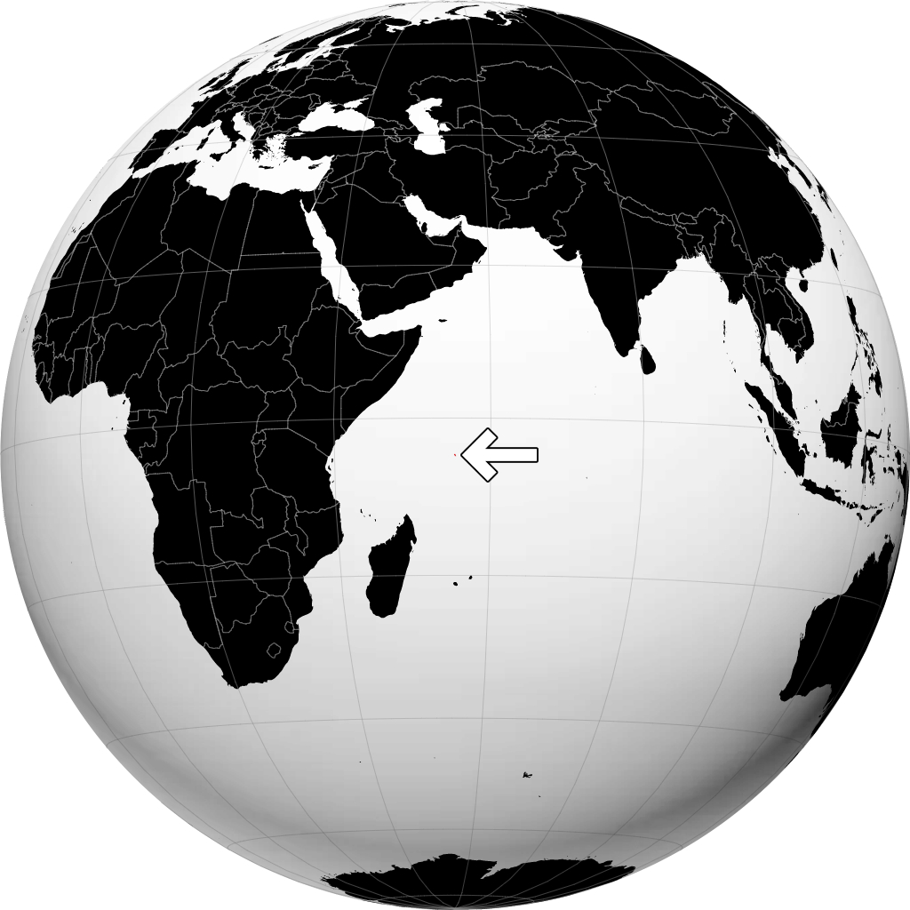 Seychelles on the globe