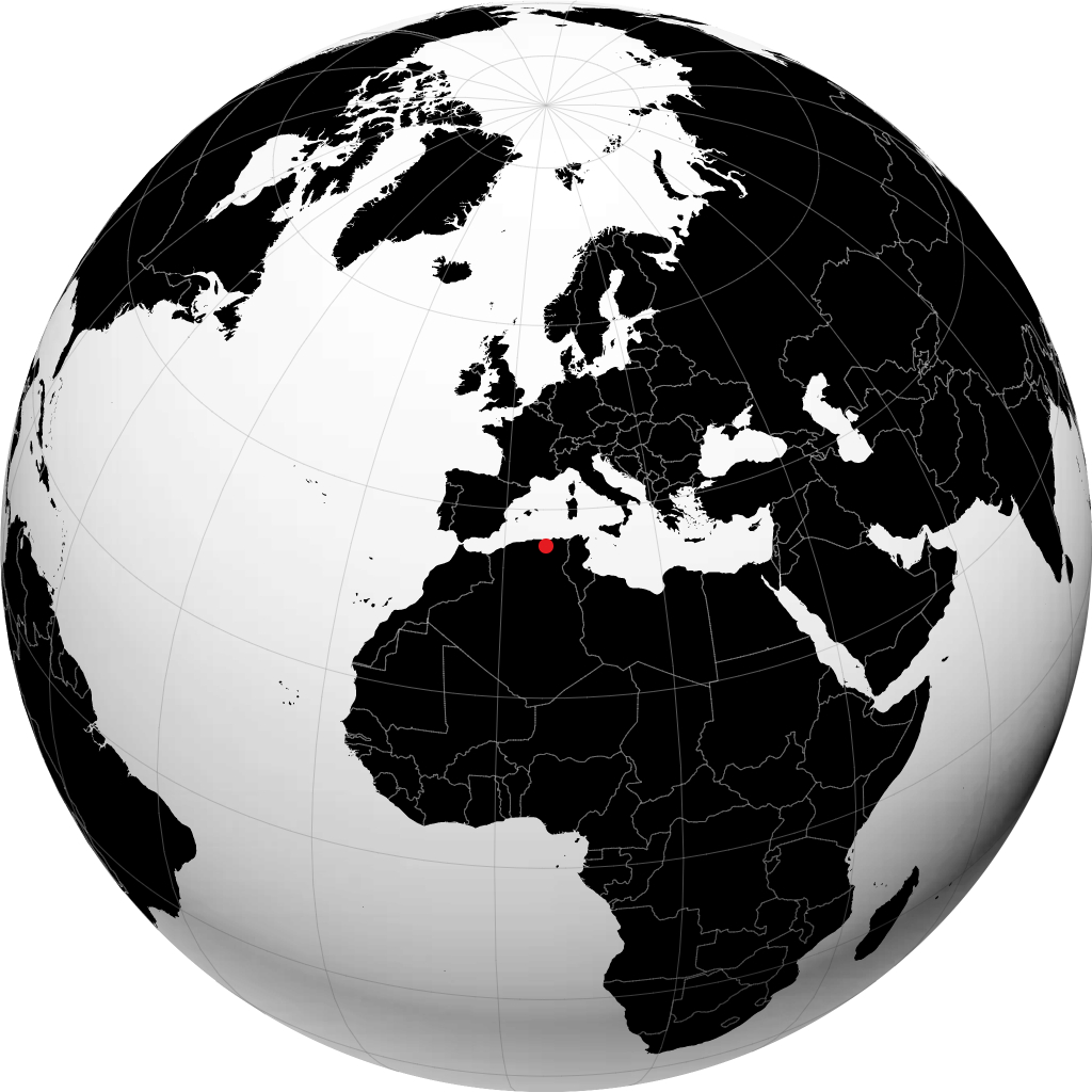 Sétif on the globe