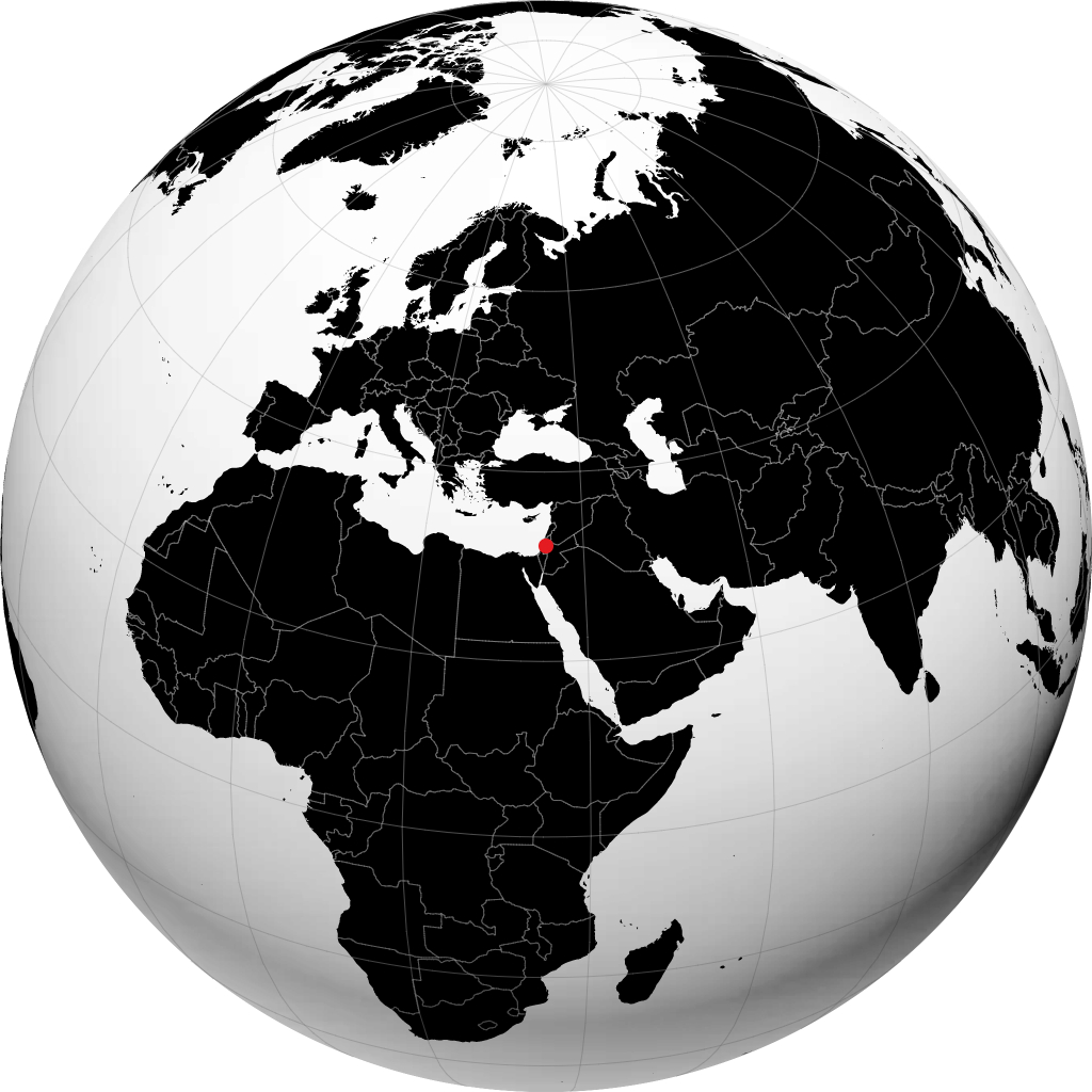 Shechem on the globe