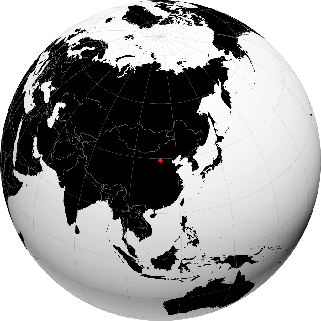 Shuozhou on the globe