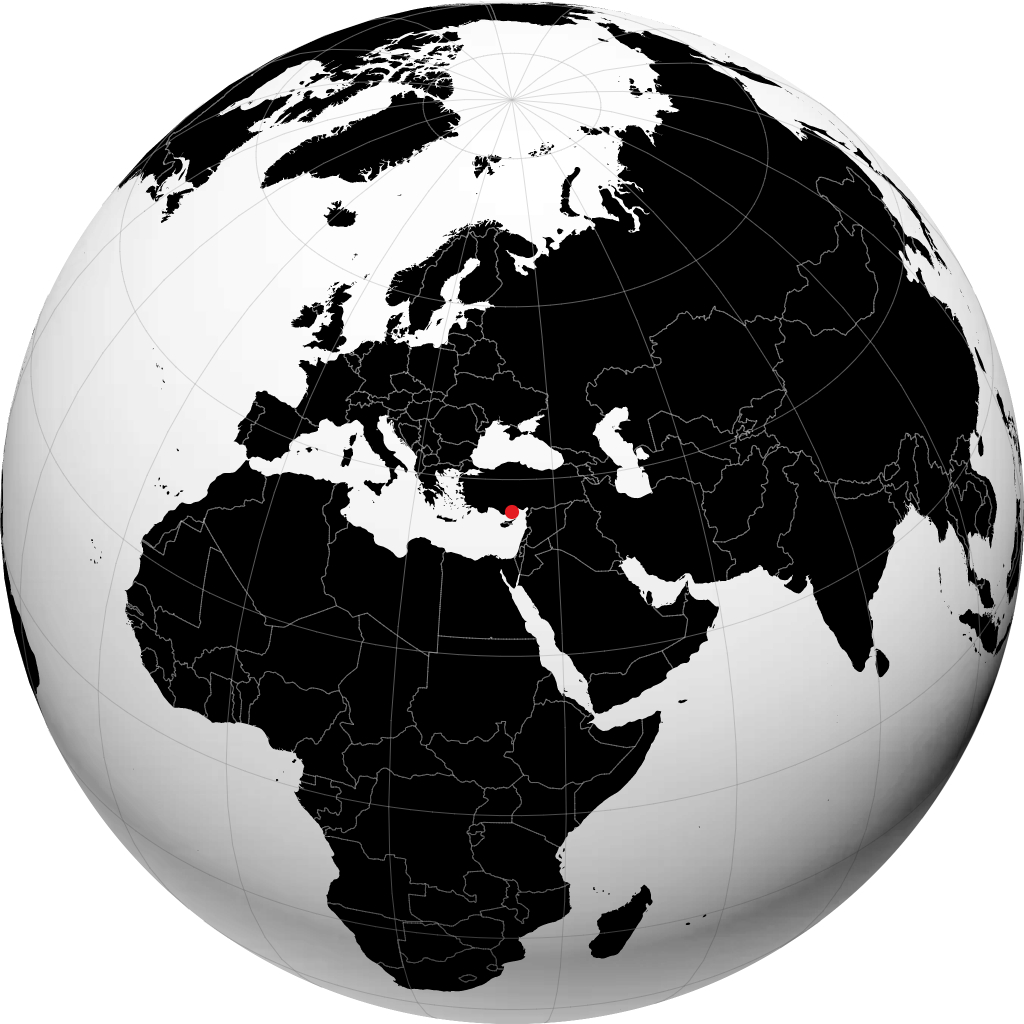 Silifke on the globe