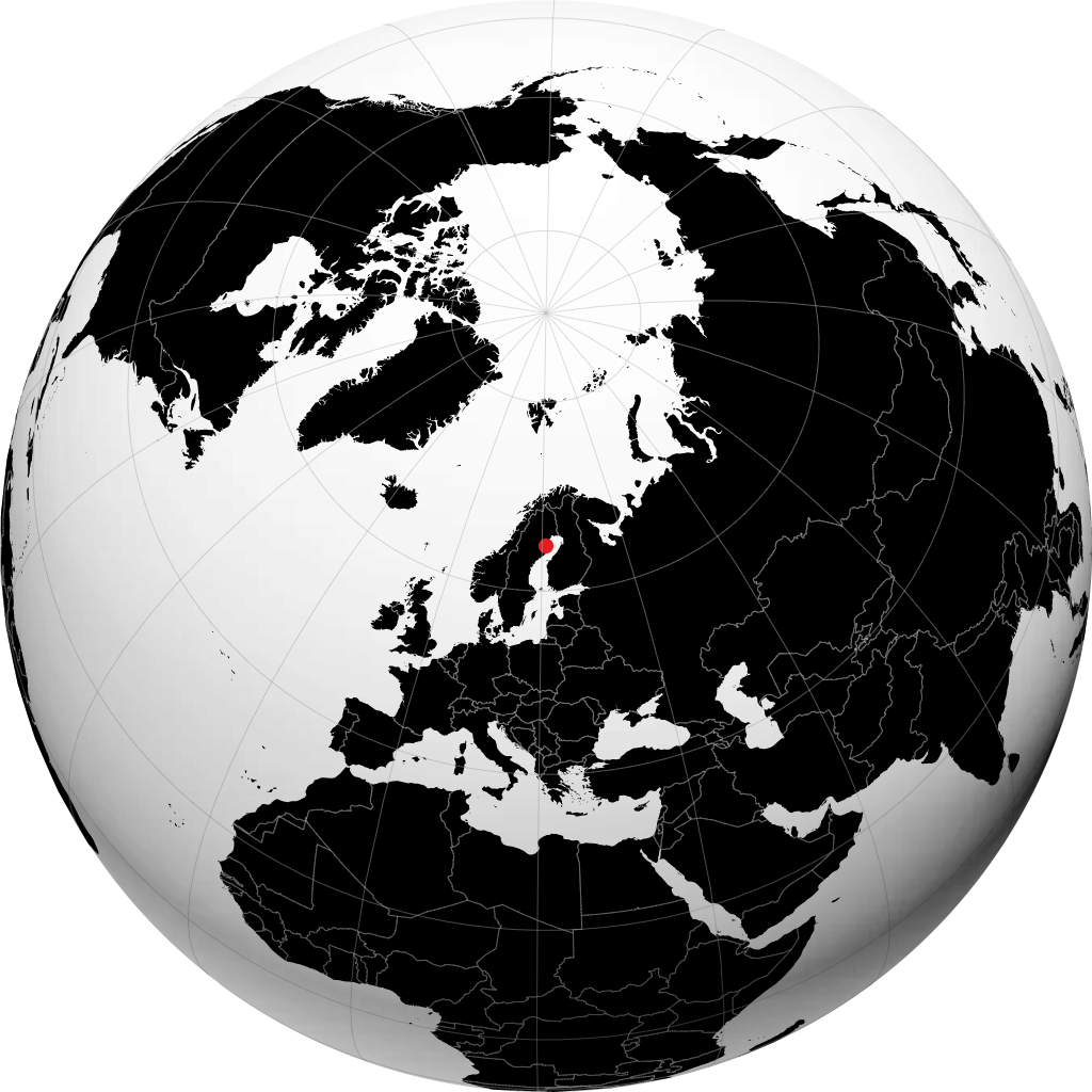 Skellefteå on the globe