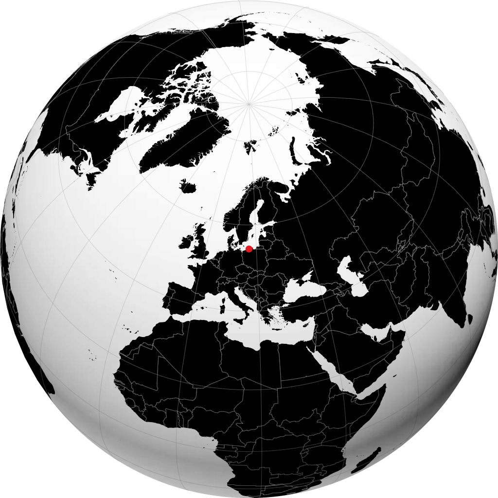 Słupsk on the globe