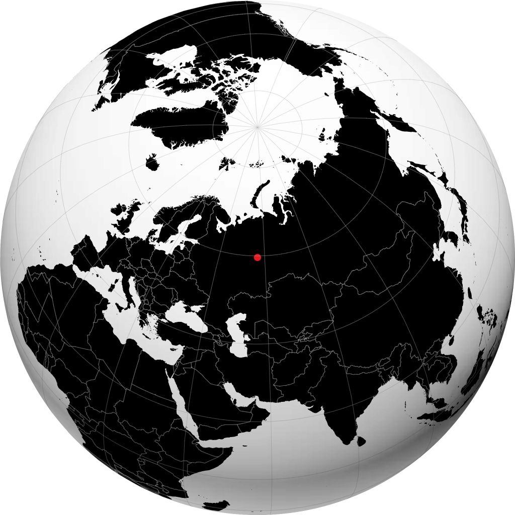 Solikamsk on the globe