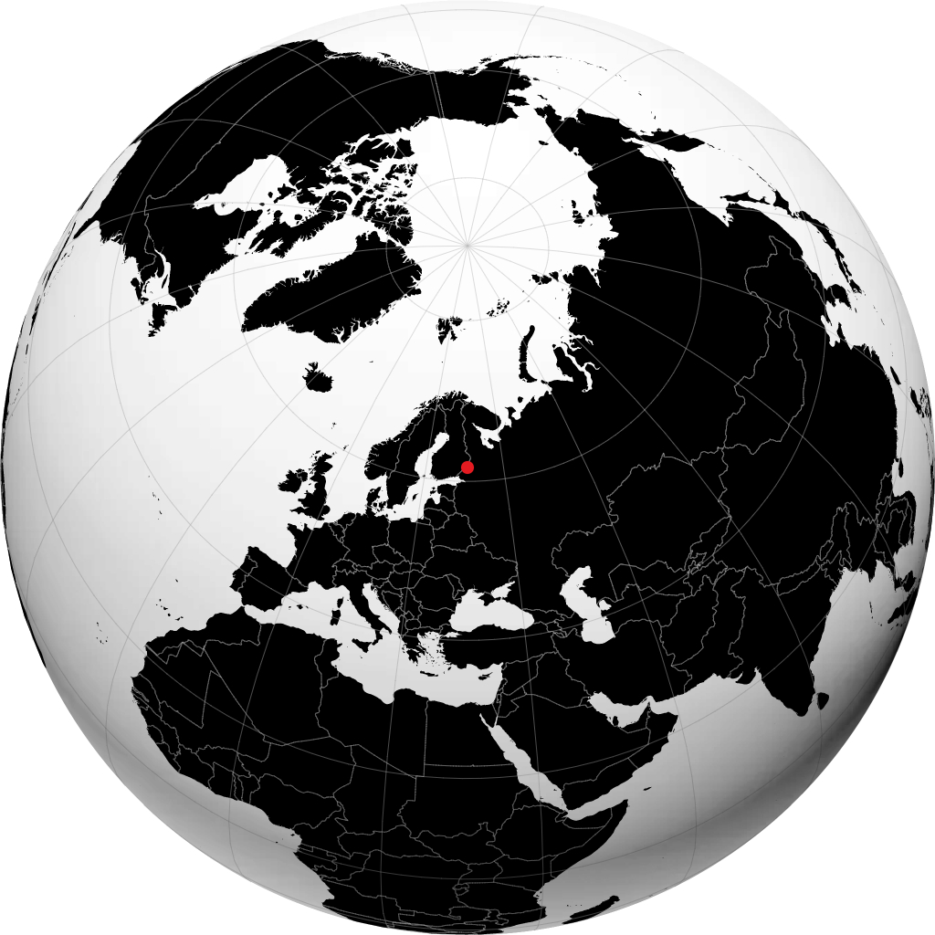 Sortavala on the globe