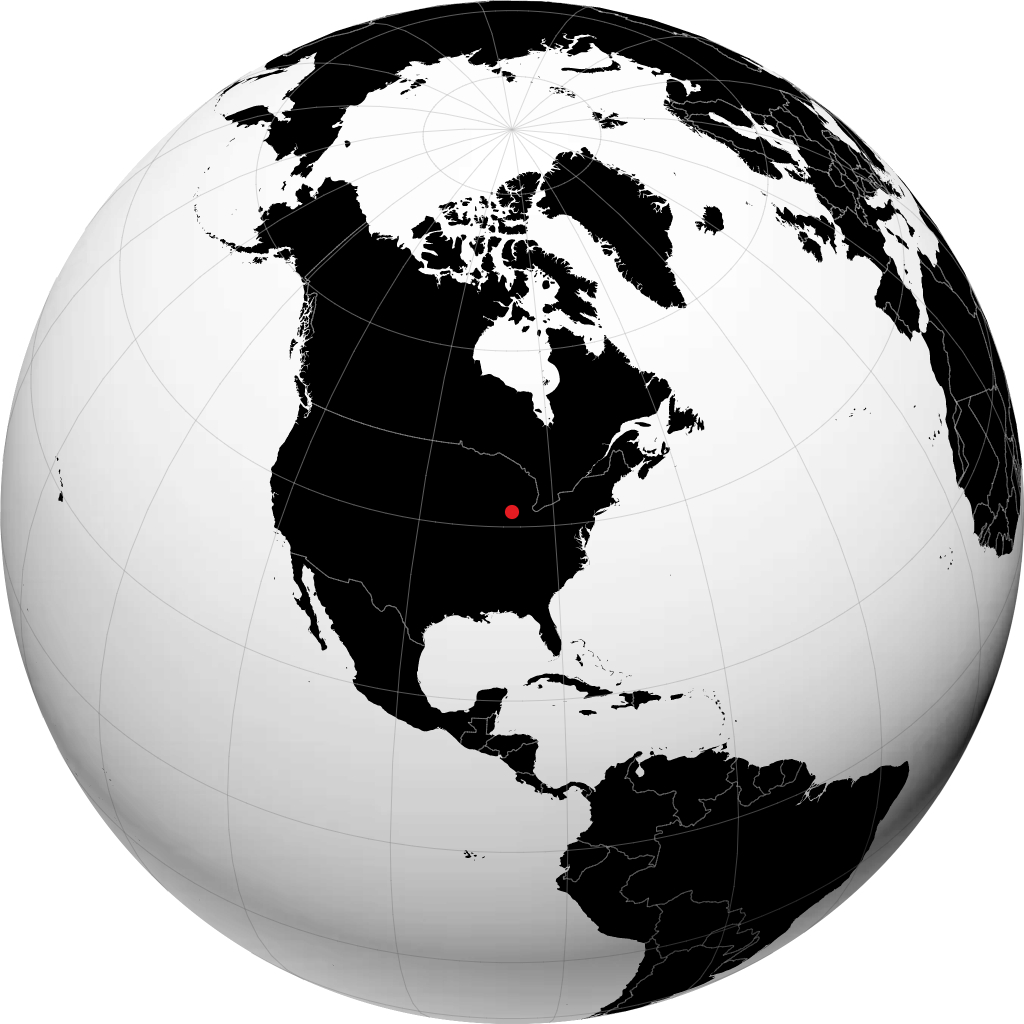 South Bend on the globe