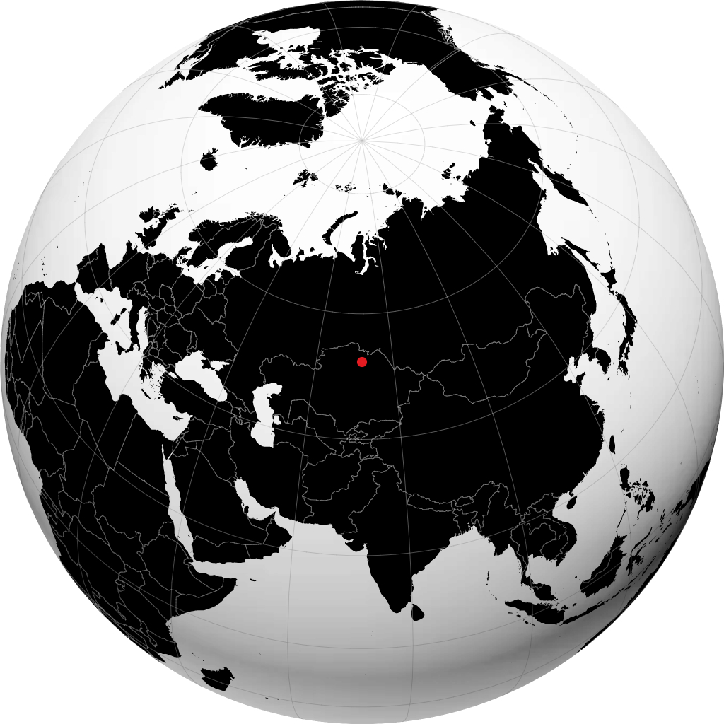 Stepnogorsk on the globe