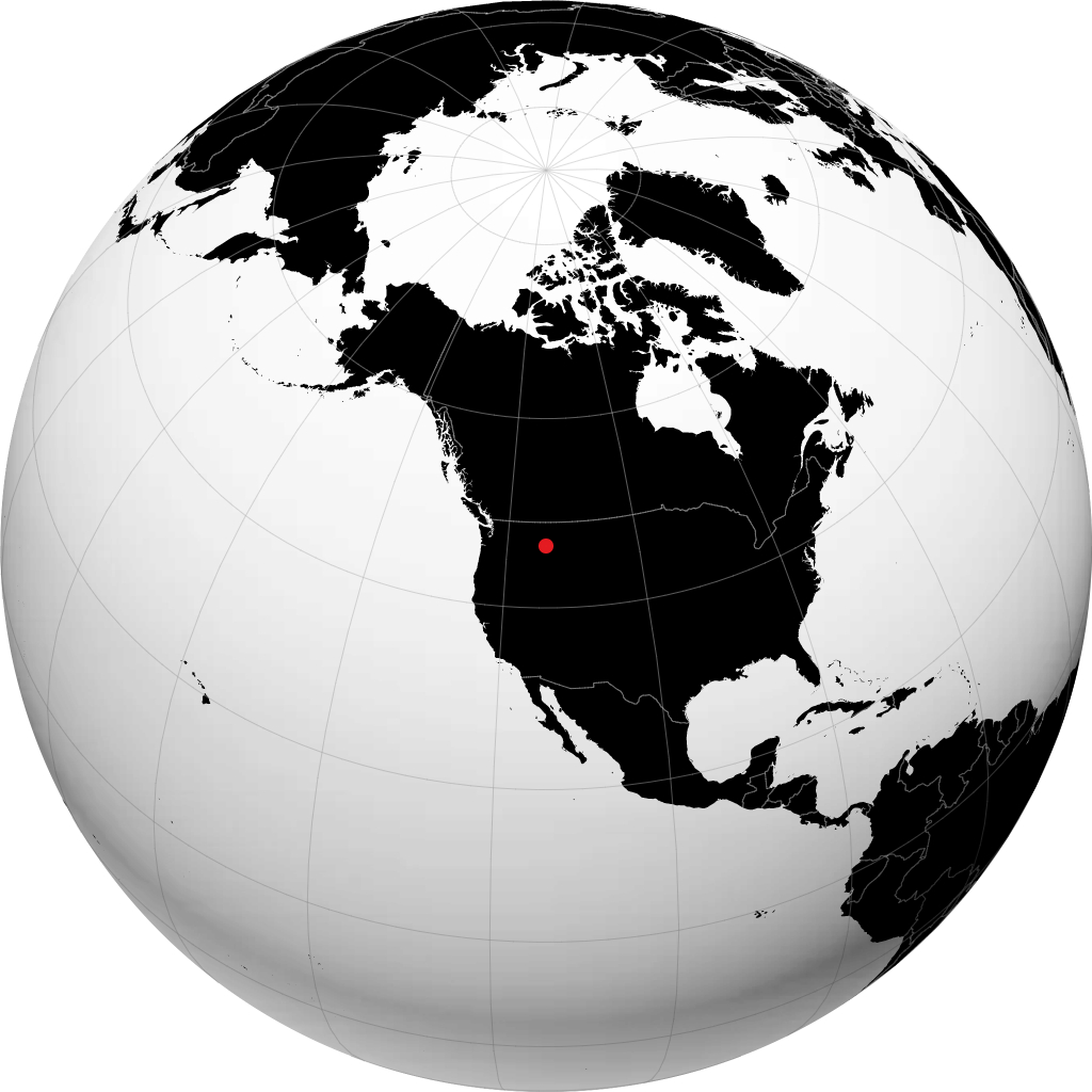 Stevensville on the globe