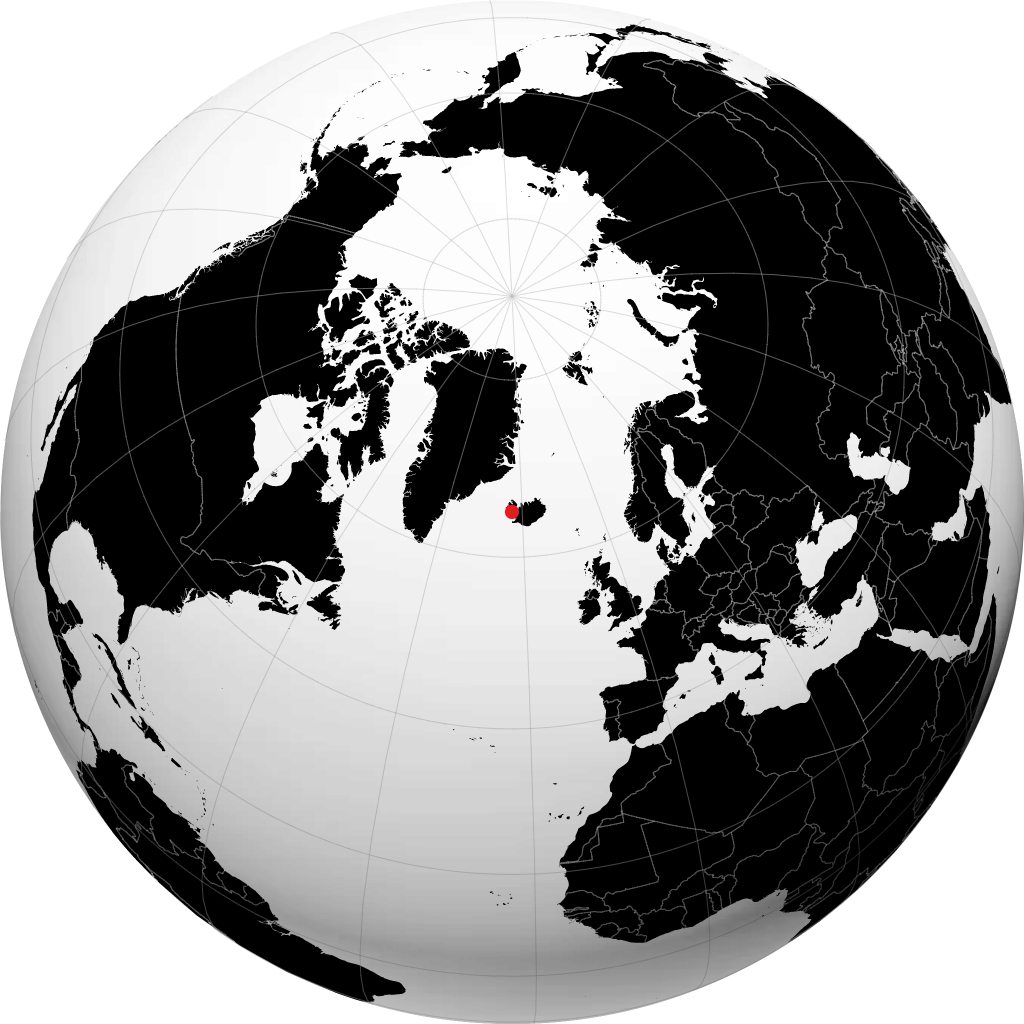 Stykkisholmur on the globe