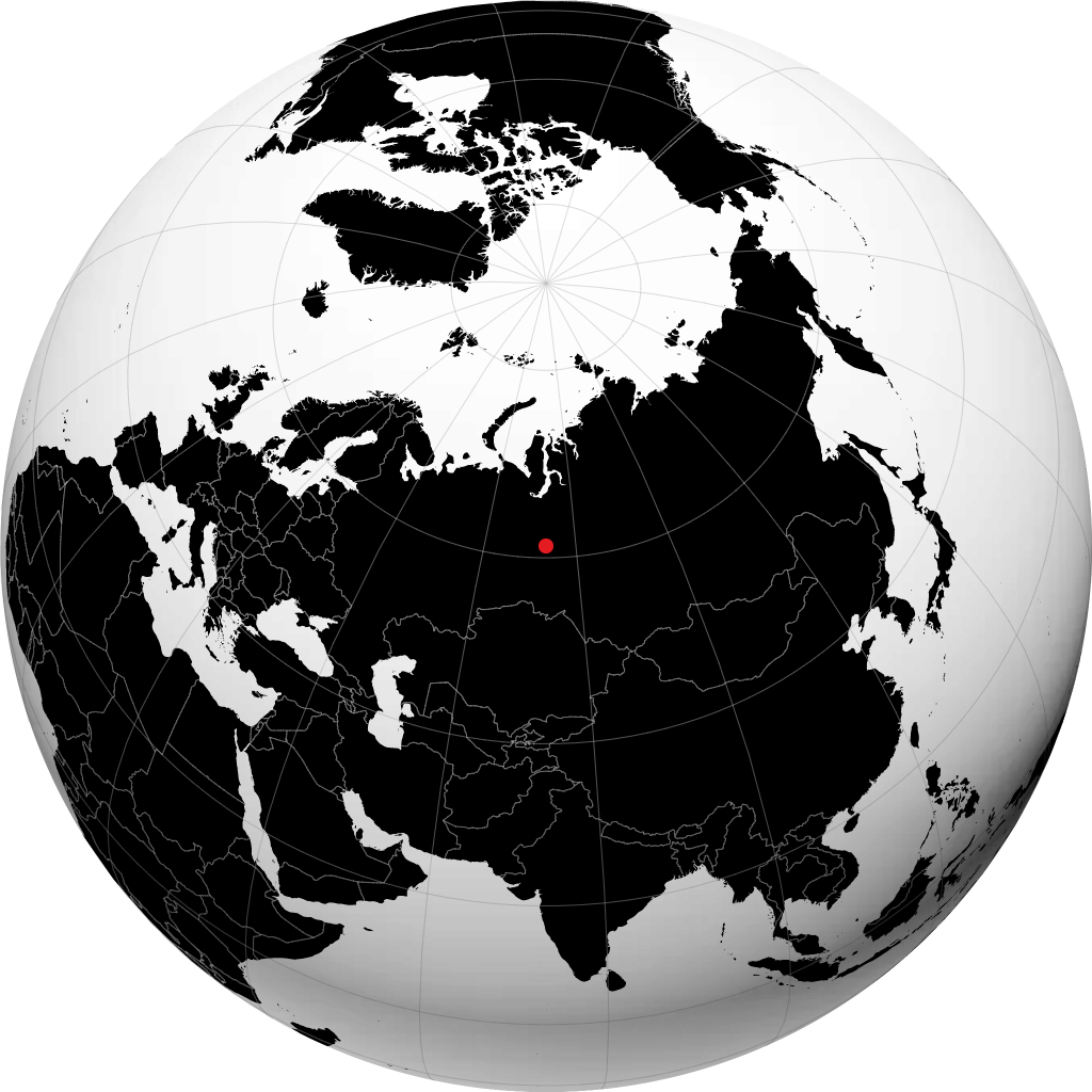 Surgut on the globe