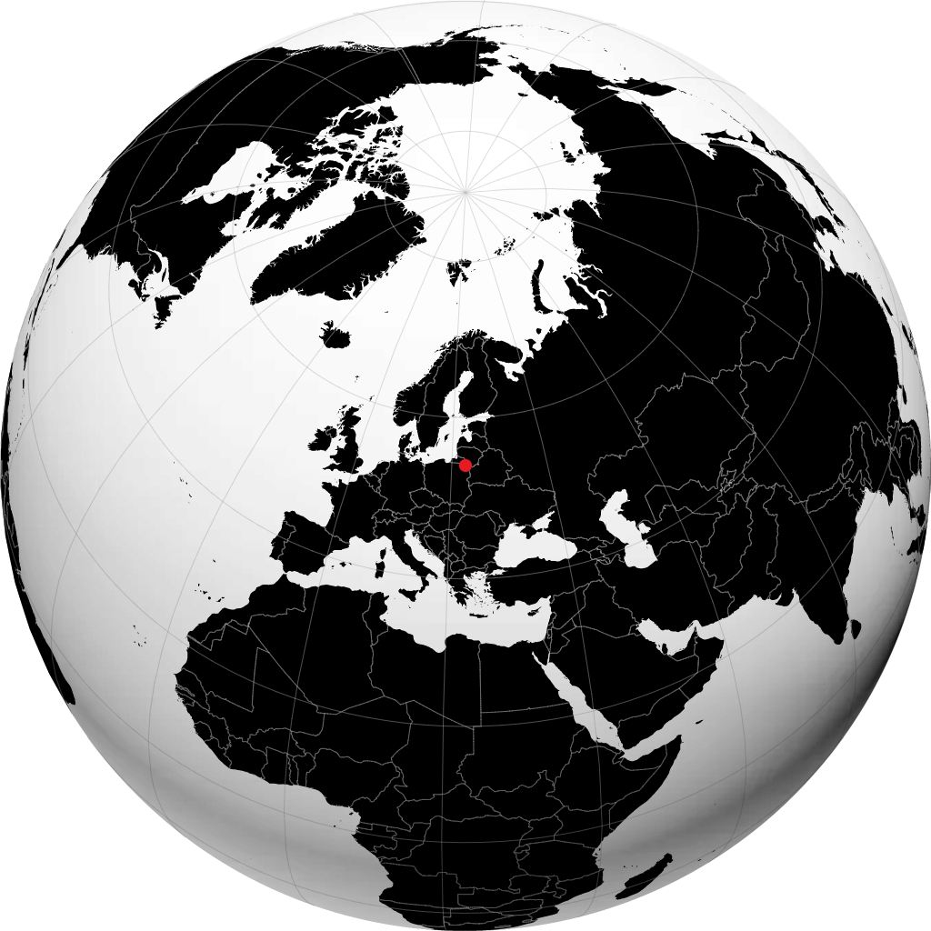 Suwałki on the globe