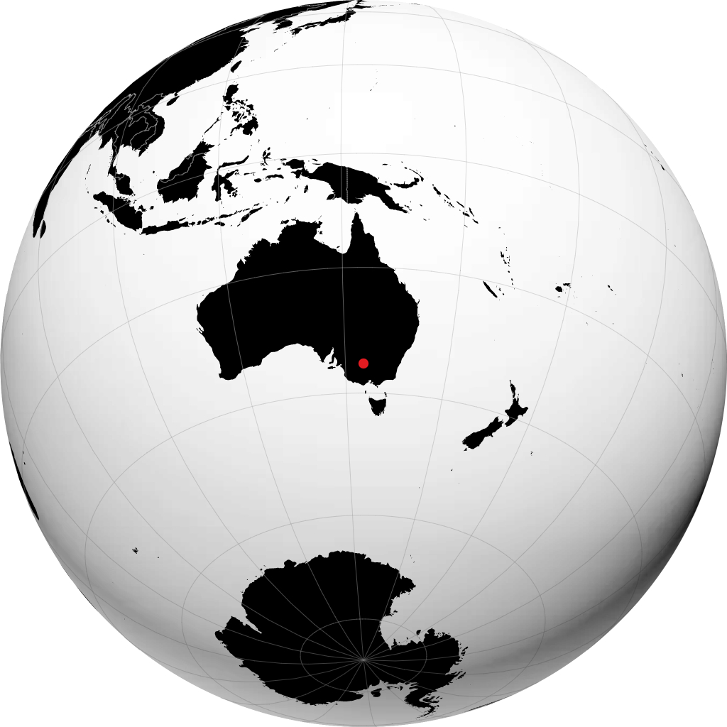 Swan Hill on the globe