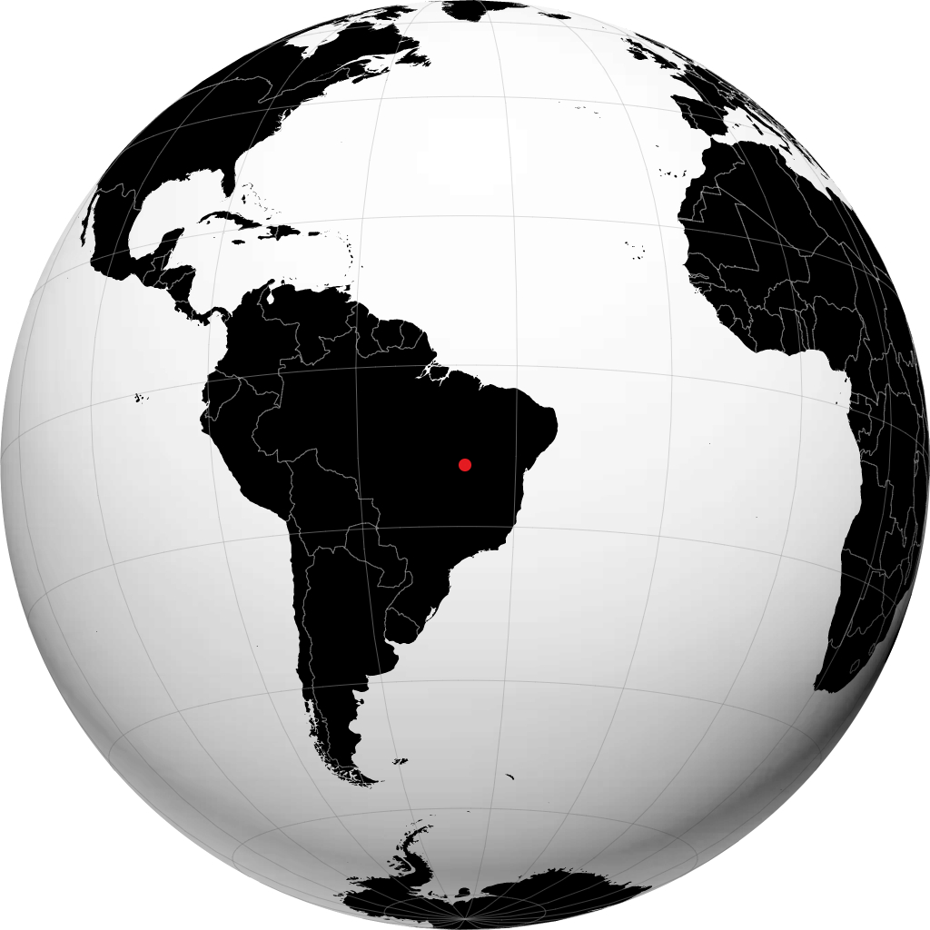 Taguatinga on the globe