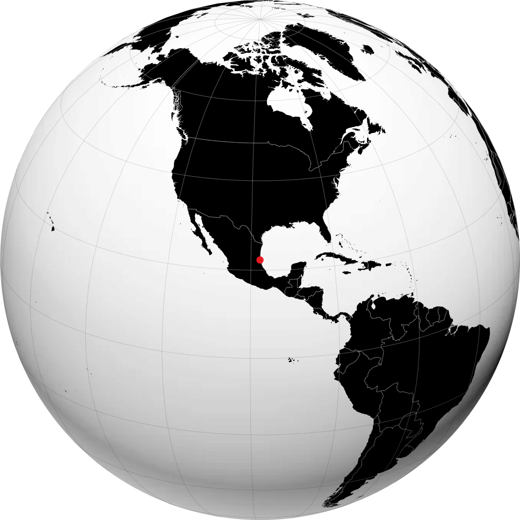 Tampico on the globe