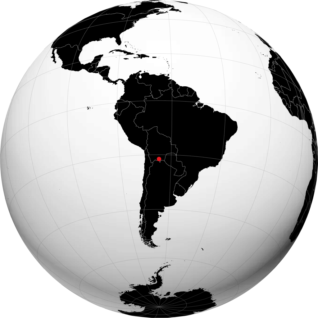 Tarija on the globe