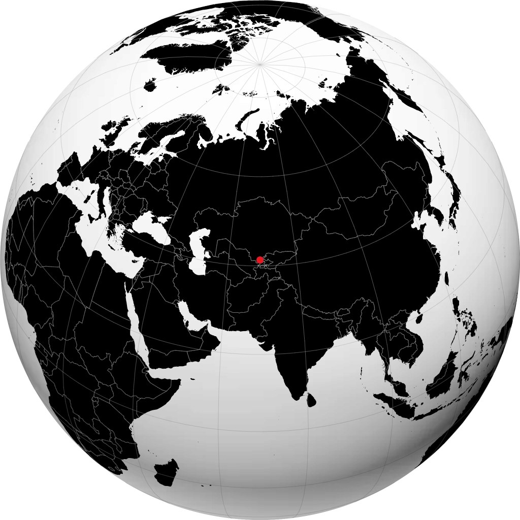 Tashkent on the globe