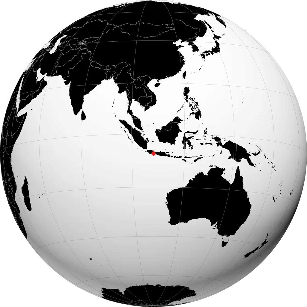 Tasikmalaya on the globe