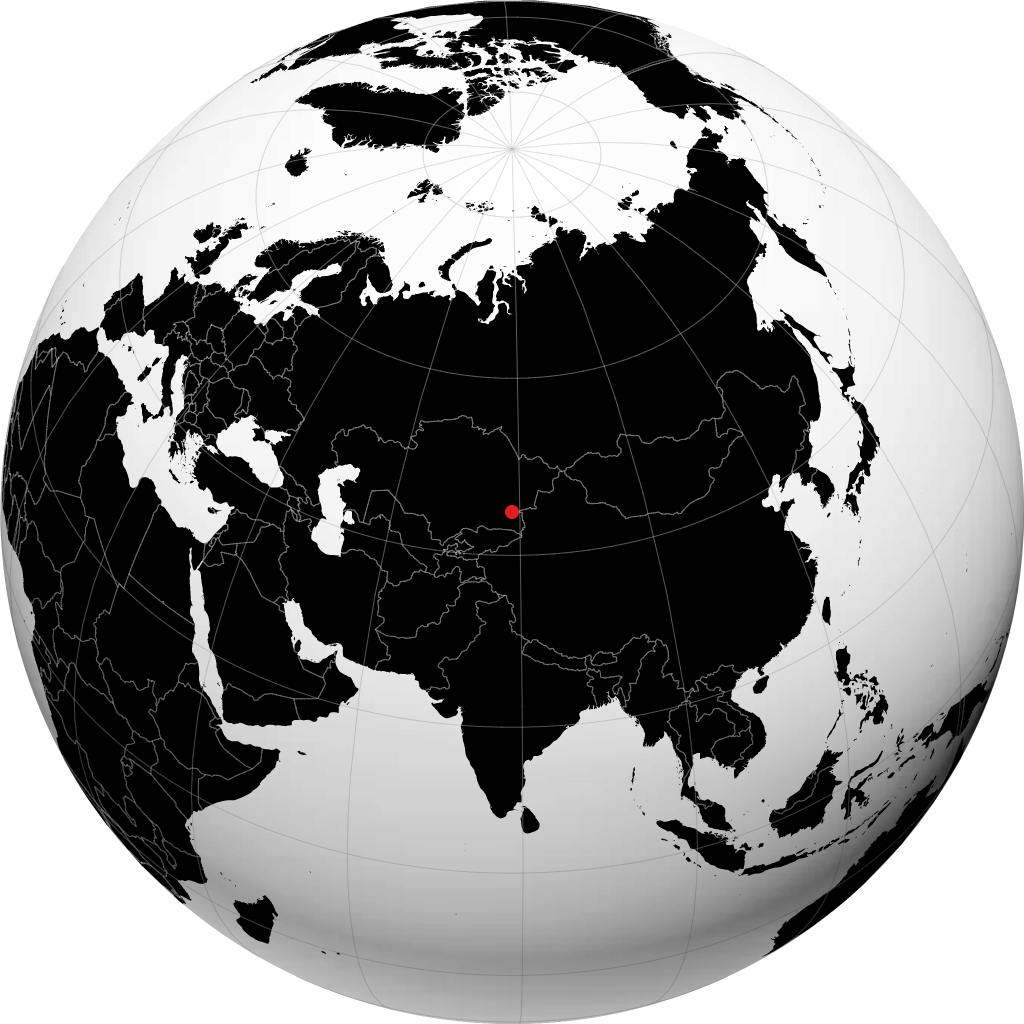 Tekeli on the globe