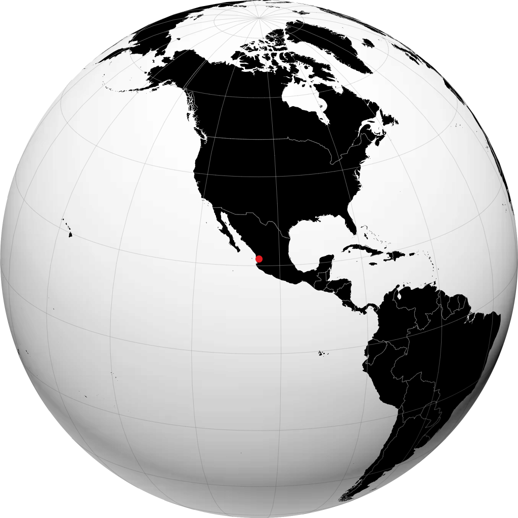 Tepic on the globe