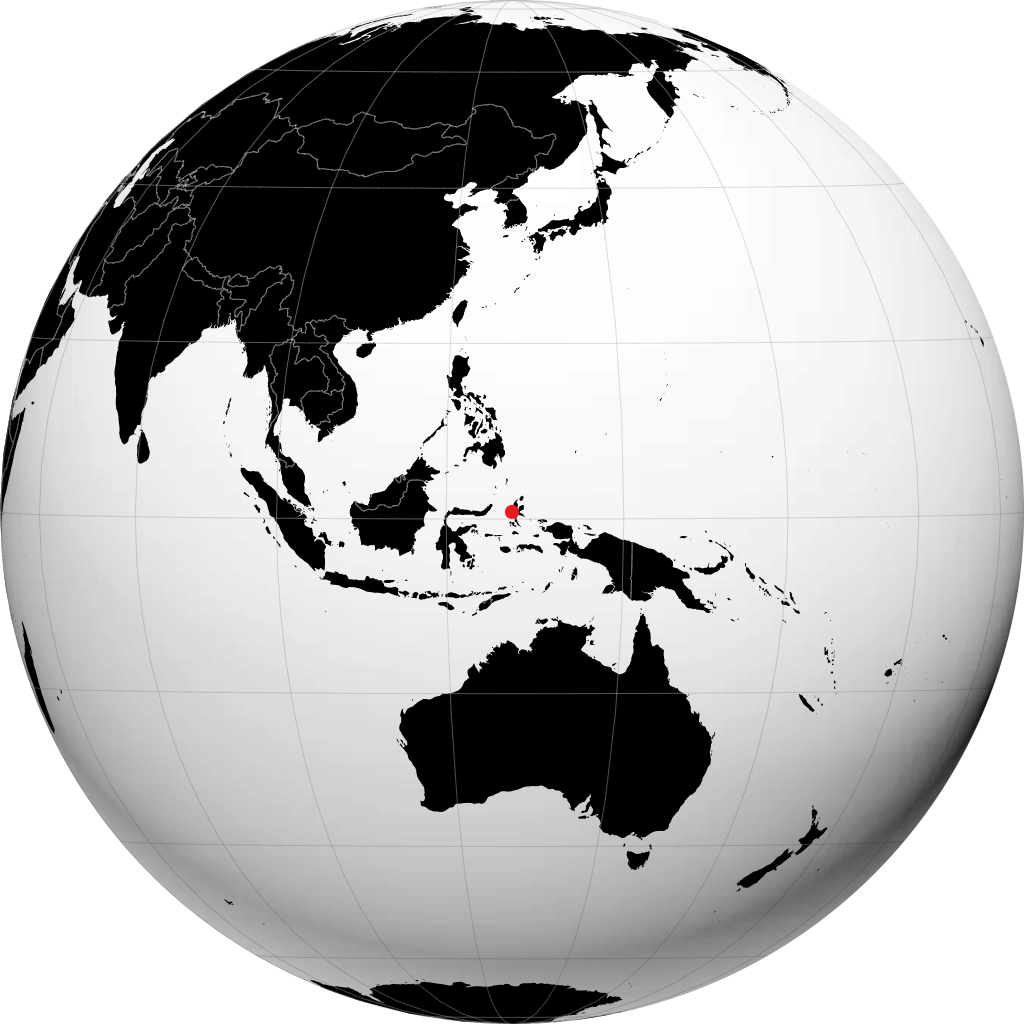 Ternate on the globe