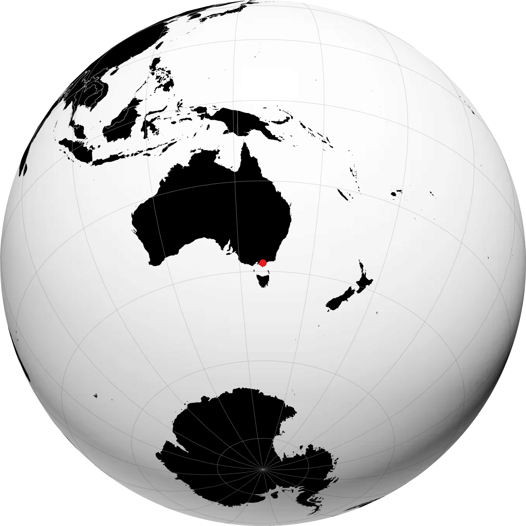 Traralgon on the globe