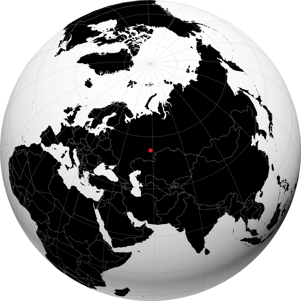 Trekhgornyy on the globe