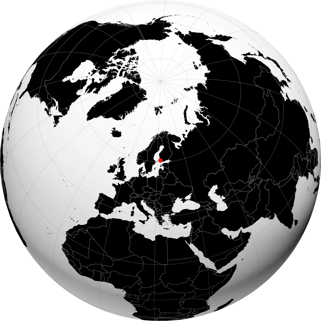 Turku on the globe