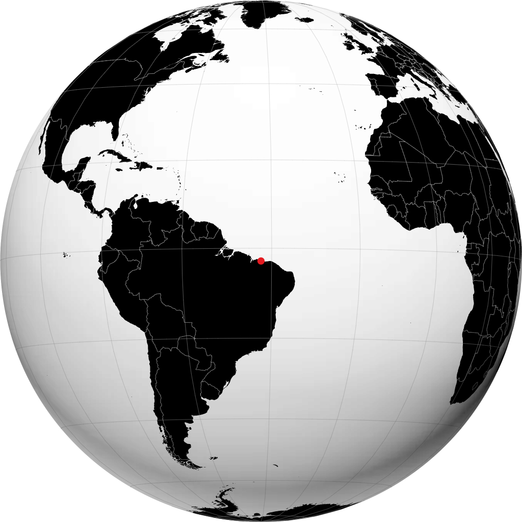 Tutoia on the globe