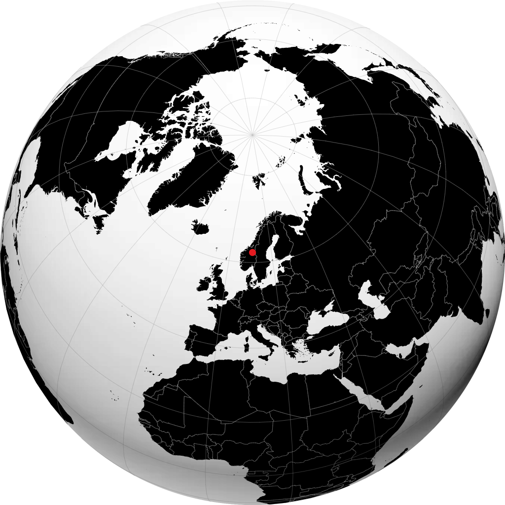 Tynset on the globe