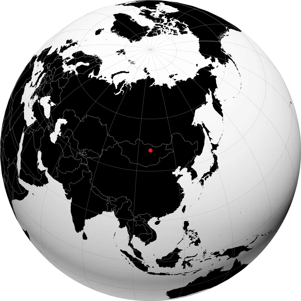 Ulan Bator on the globe