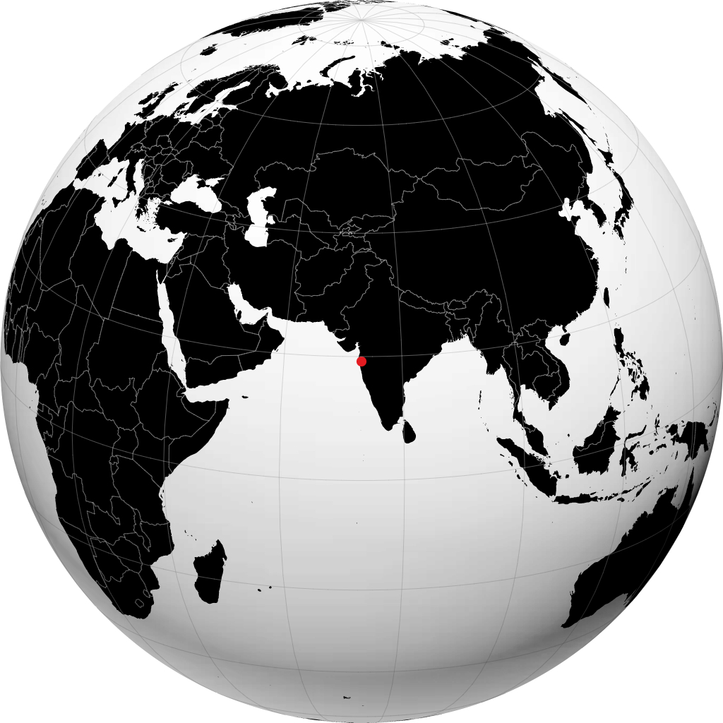 Ulhasnagar on the globe