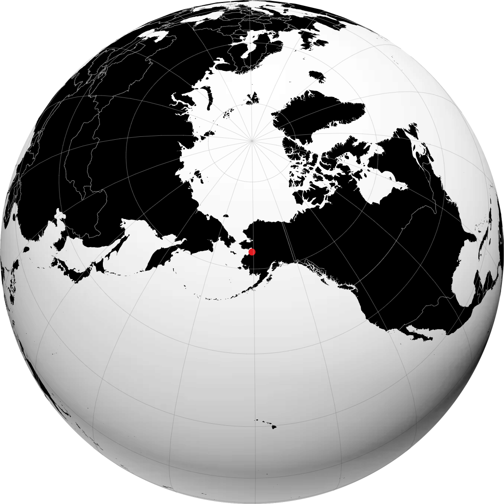 Unalakleet on the globe