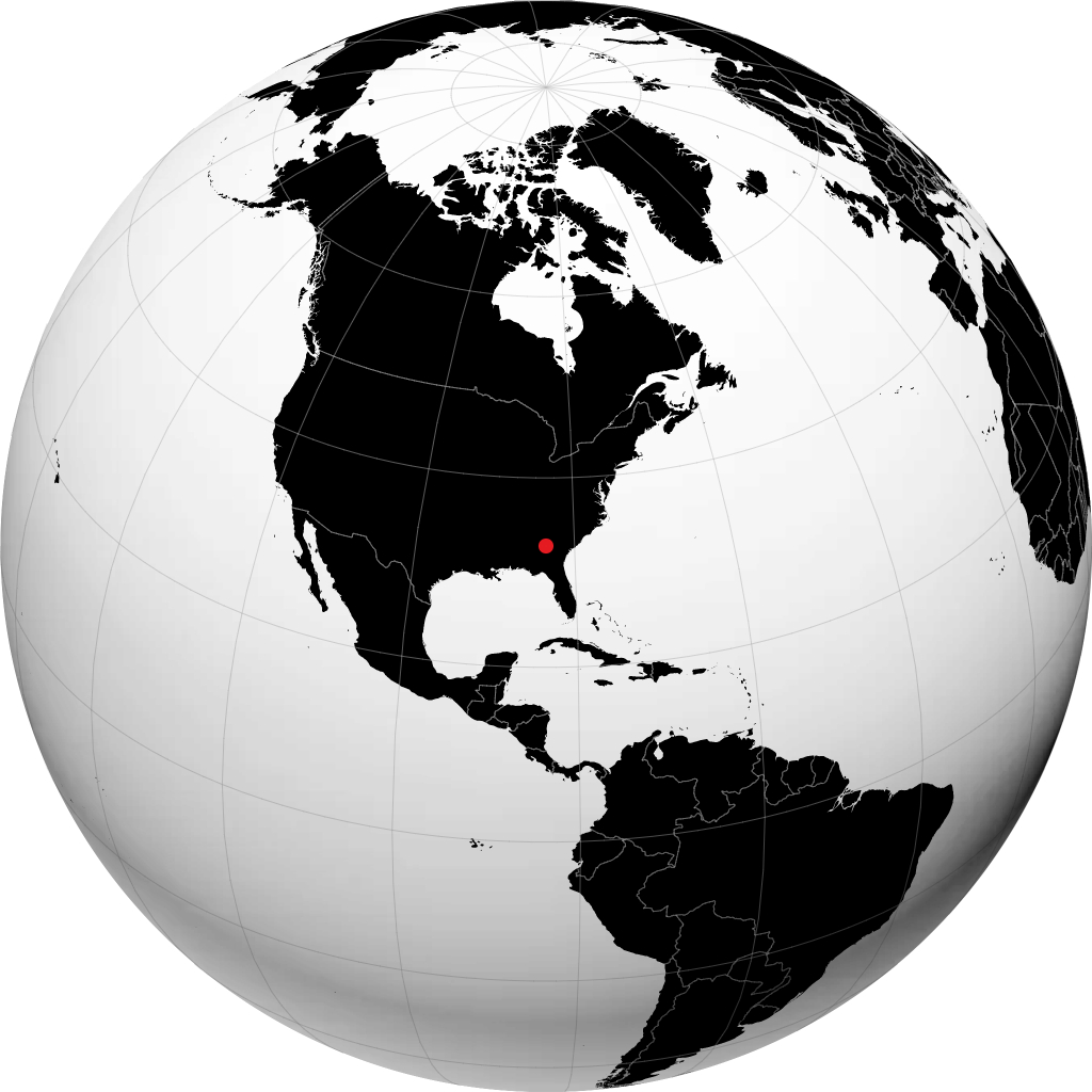 Macon on the globe