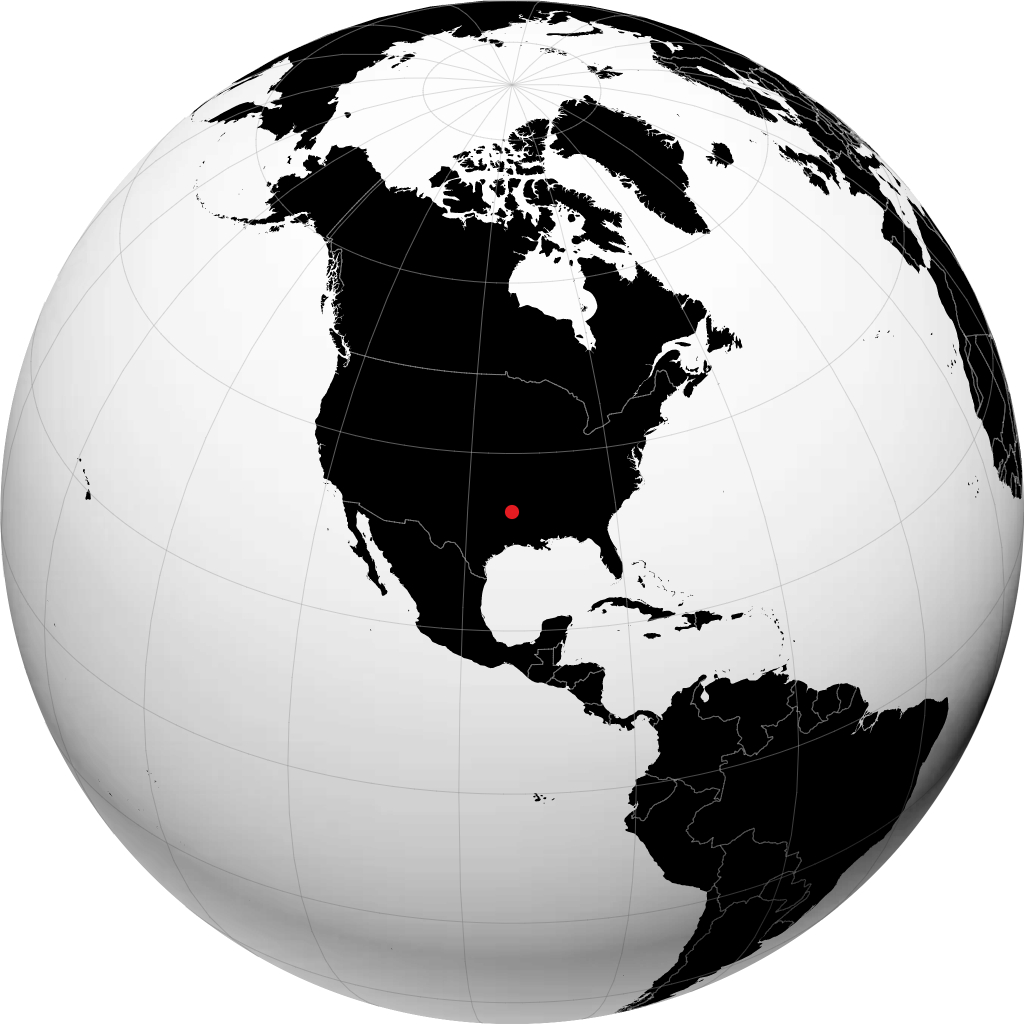 Texarkana on the globe