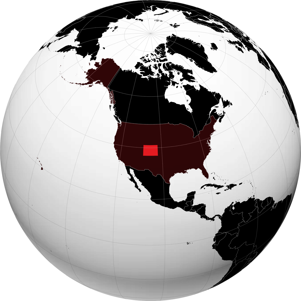 Colorado on the globe