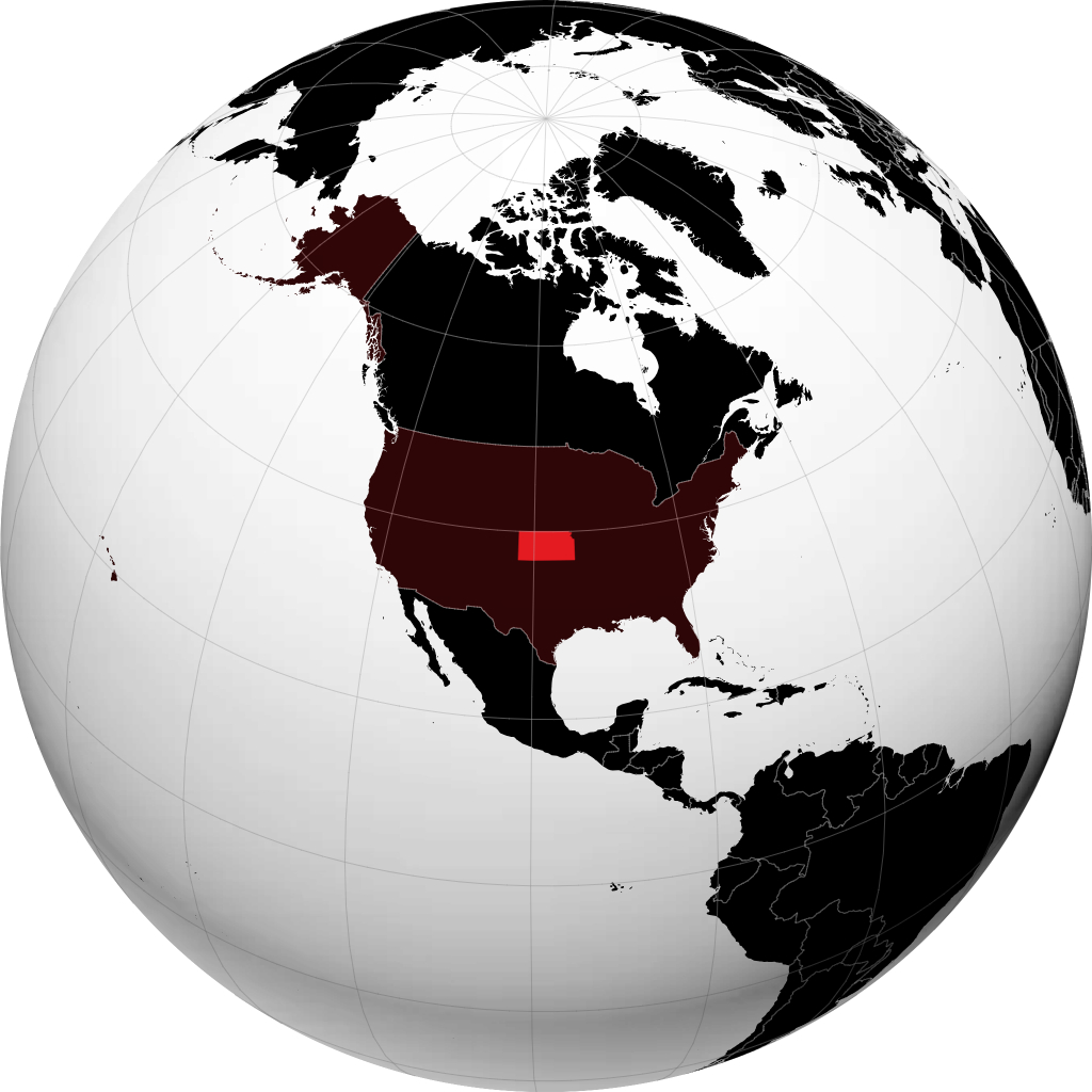 Kansas on the globe