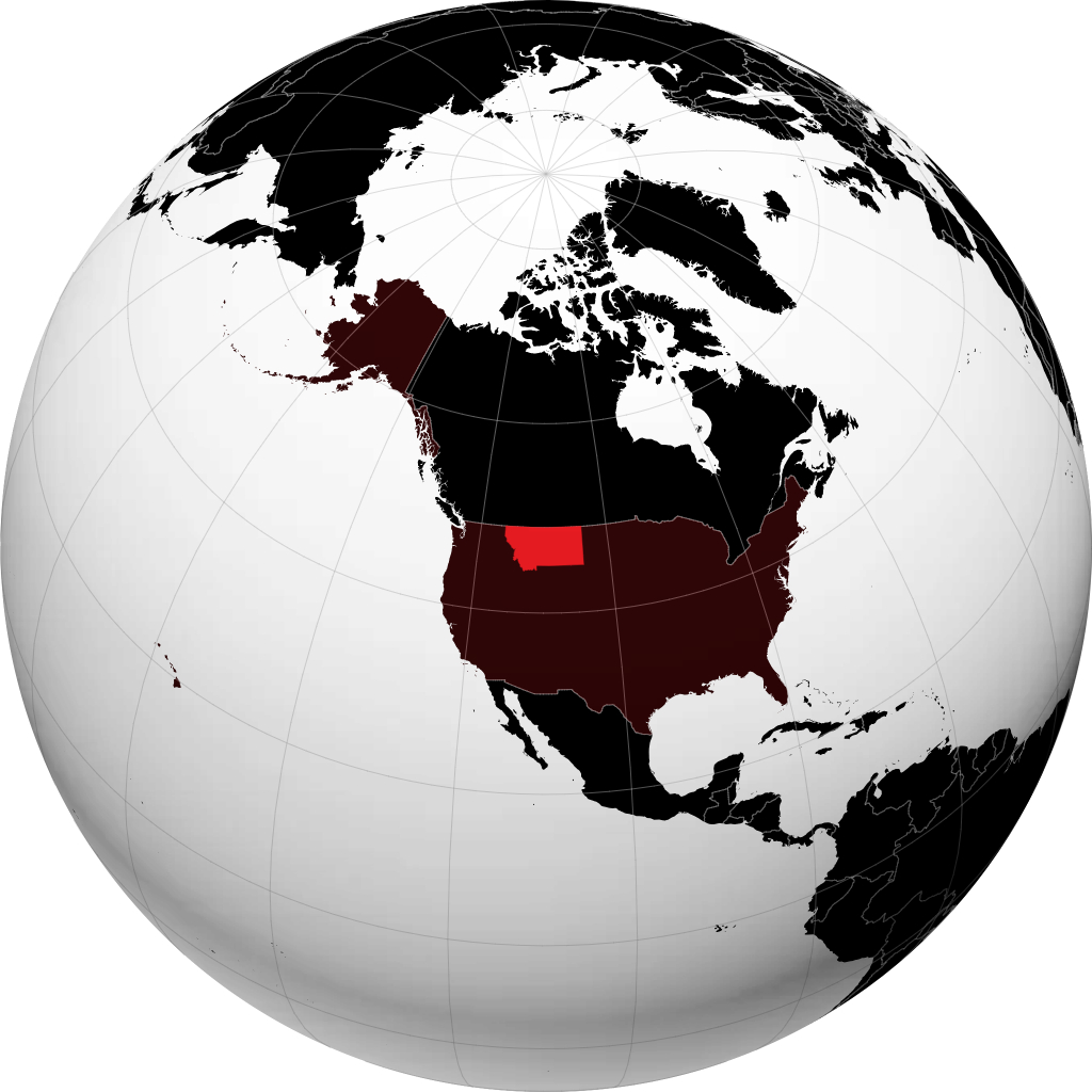 Montana on the globe