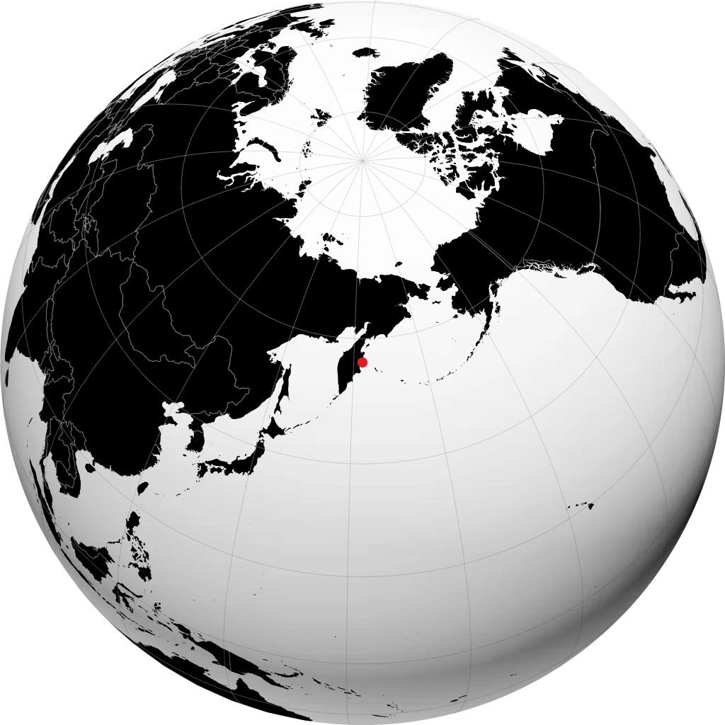 Ust-Kamchatsk on the globe