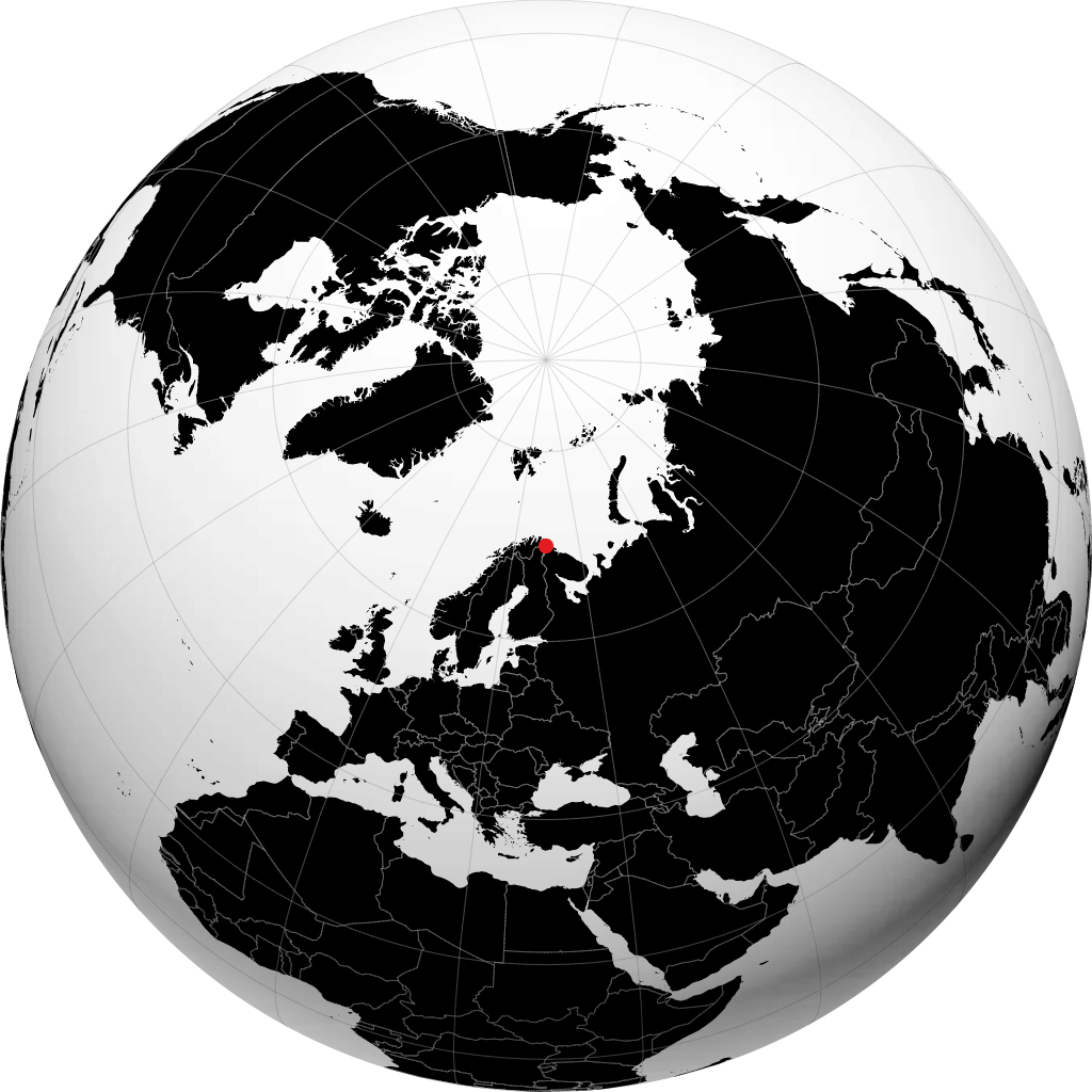 Vadsø on the globe