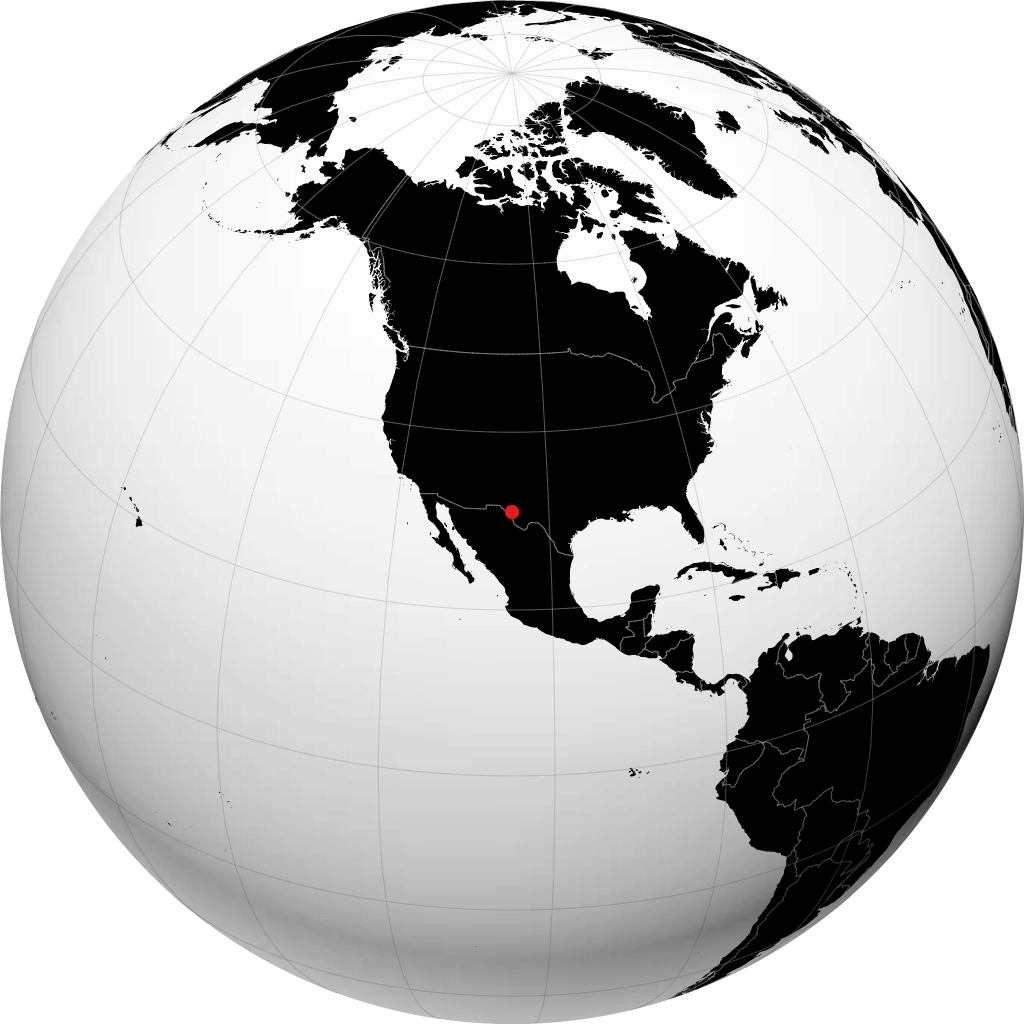 Van Horn on the globe