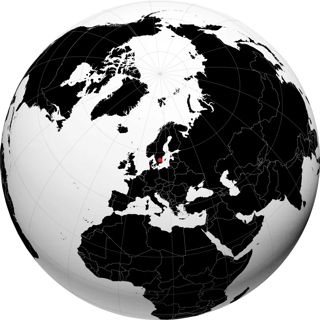 Vetlanda on the globe