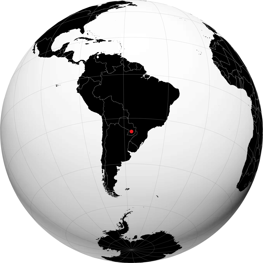 Villarrica on the globe