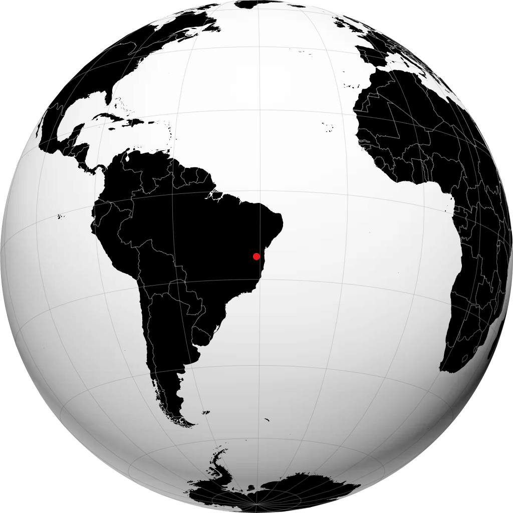 Vitória da Conquista on the globe